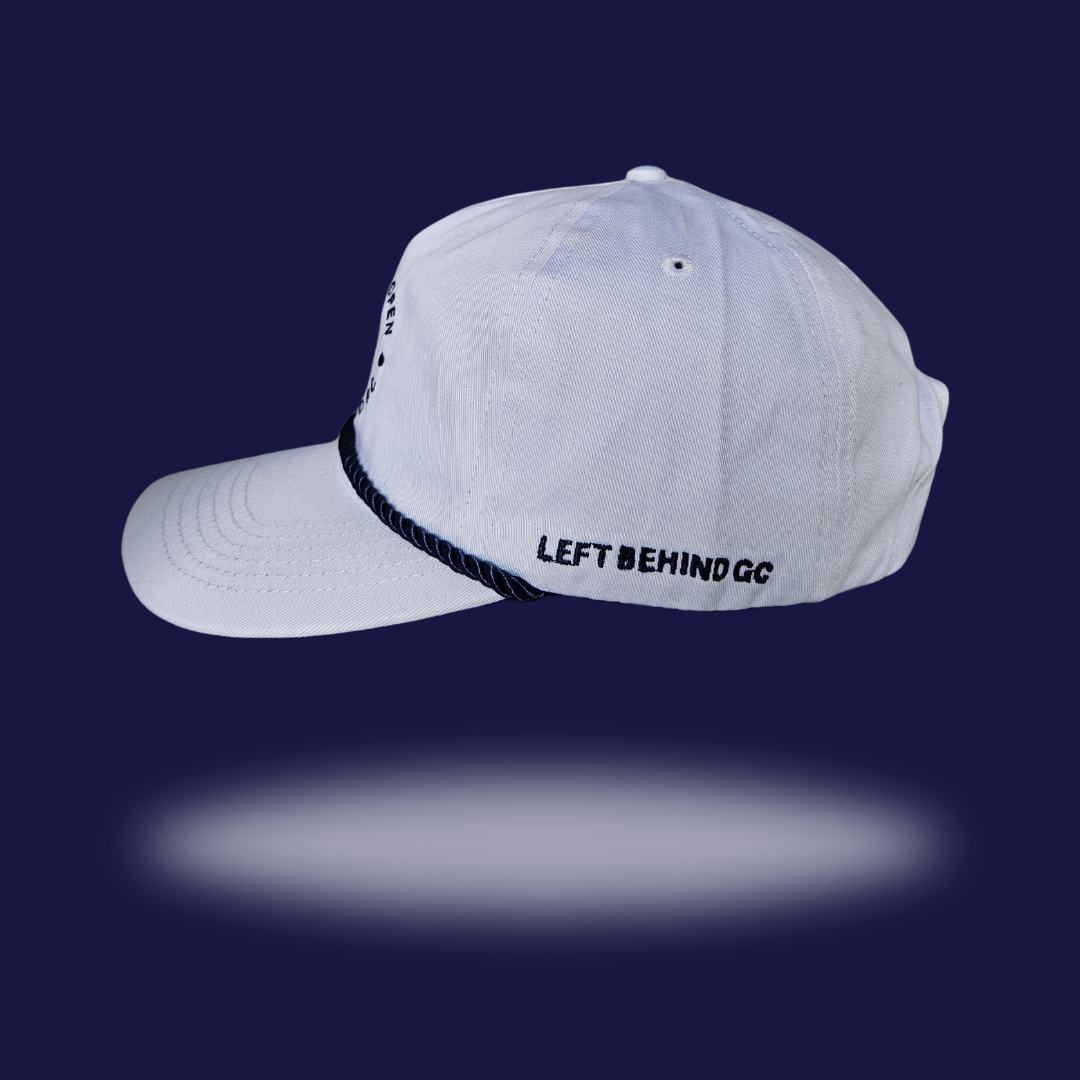 LB Open Top Rated Vintage Golf Hat – Trendy White for Golfers