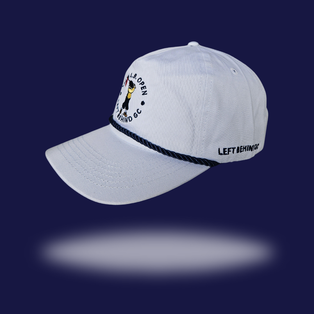 LB Open Top Rated Vintage Golf Hat – Trendy White for Golfers