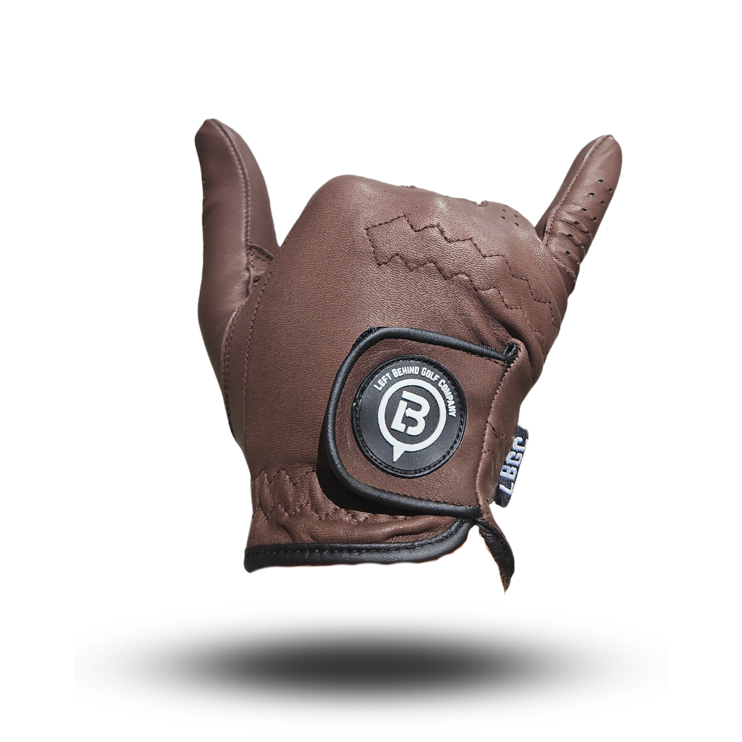 James Brown Left-Handed Golf Glove | Dark Brown Golf Glove for Lefty