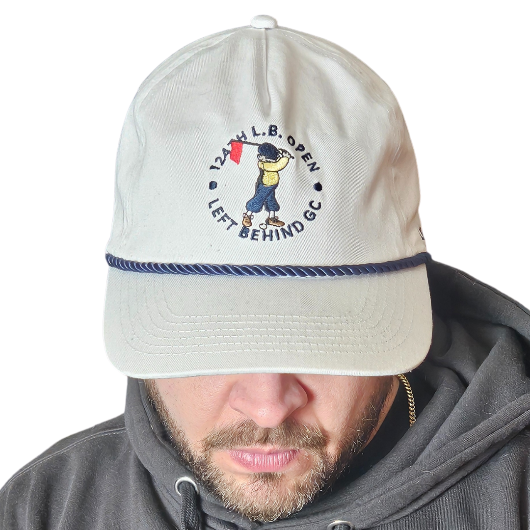 LB Open Top Rated Vintage Golf Hat – Trendy White for Golfers
