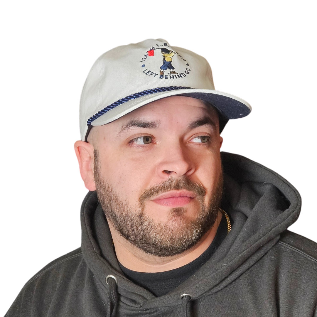 LB Open Top Rated Vintage Golf Hat – Trendy White for Golfers