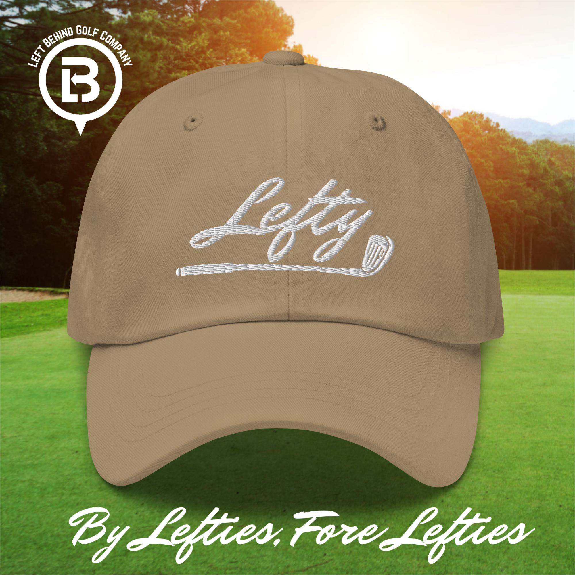 Lefty Golf 2025 Dad Hat - Lightweight Chino Cotton Golf Cap