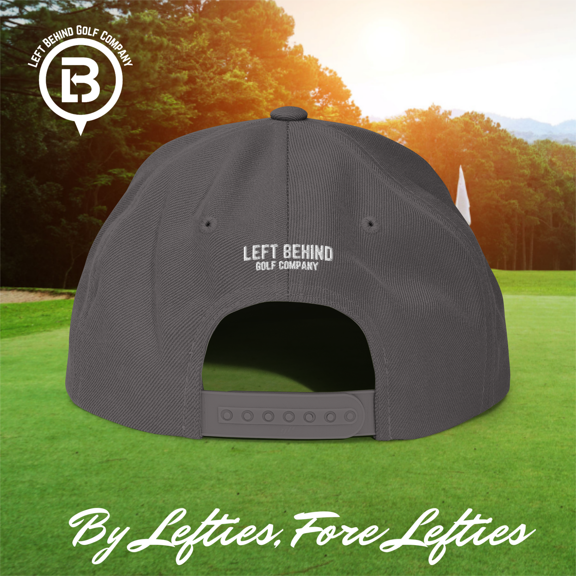 Lefty Golf 2025 Snapback Hat - Structured High-Profile Mens Golf Hats
