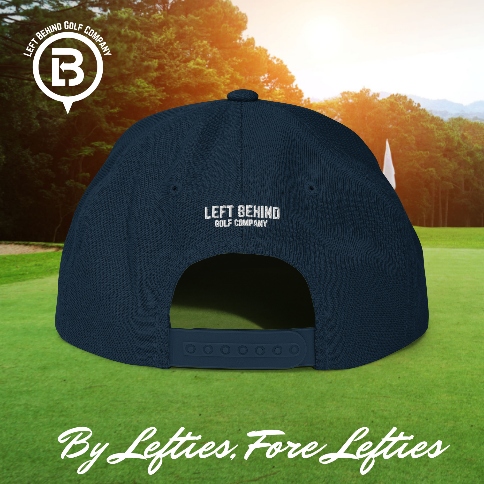Lefty Golf 2025 Snapback Hat - Structured High-Profile Mens Golf Hats
