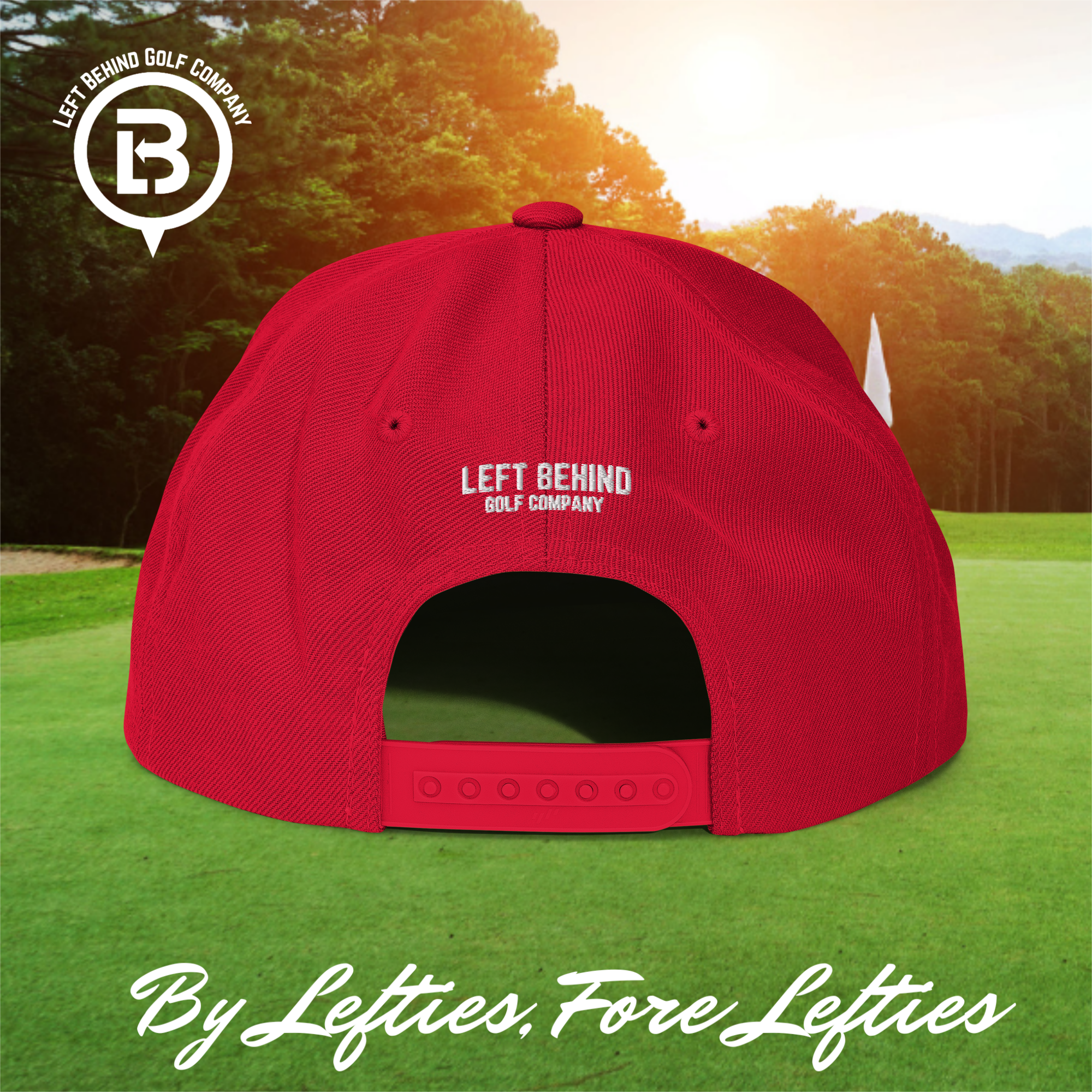 Lefty Golf 2025 Snapback Hat - Structured High-Profile Mens Golf Hats