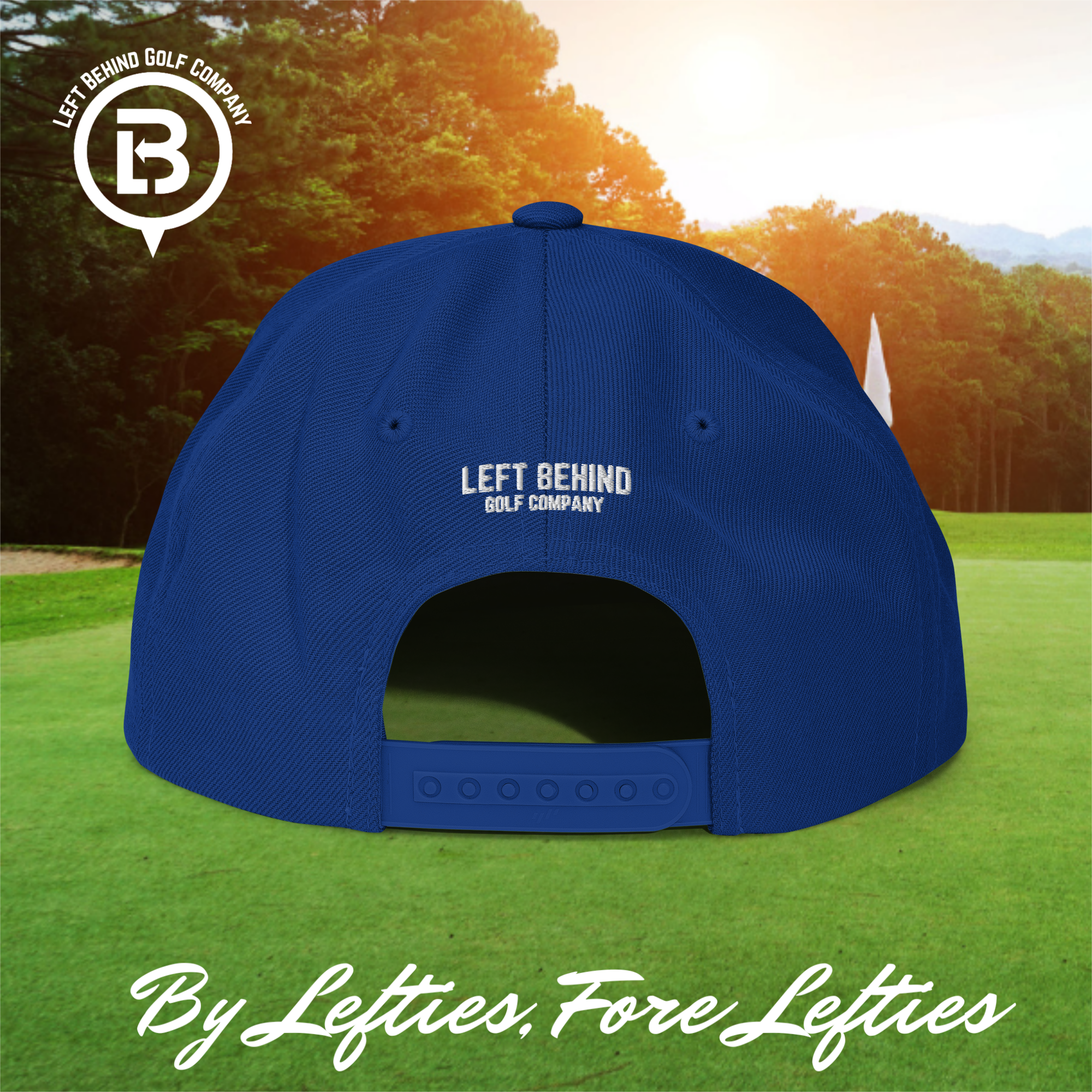 Lefty Golf 2025 Snapback Hat - Structured High-Profile Mens Golf Hats