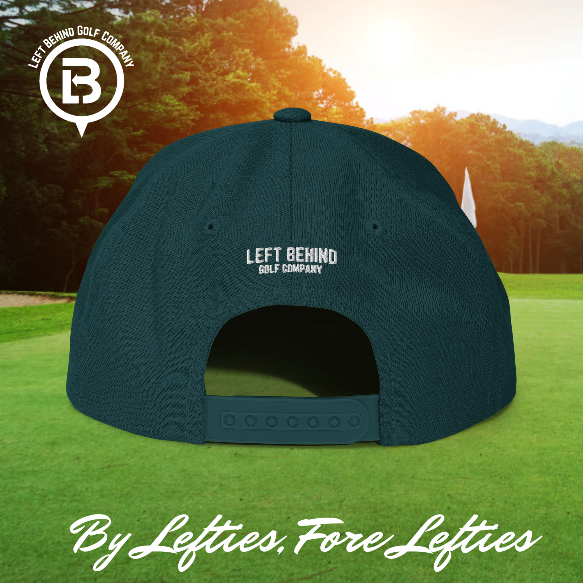 Lefty Golf 2025 Snapback Hat - Structured High-Profile Mens Golf Hats