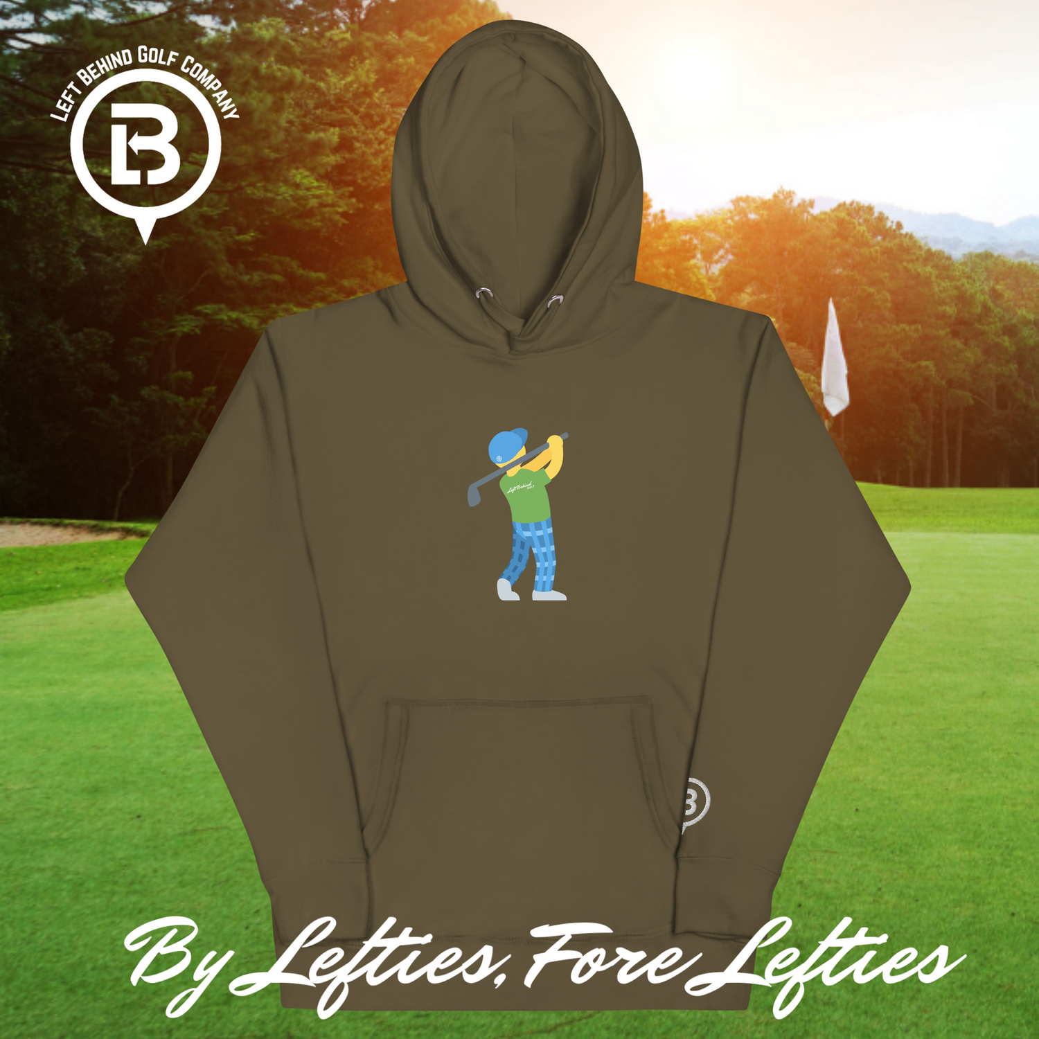 Lefty Golf Emoji Premium Hoodie